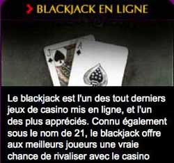 jeu de Black Jack en ligne